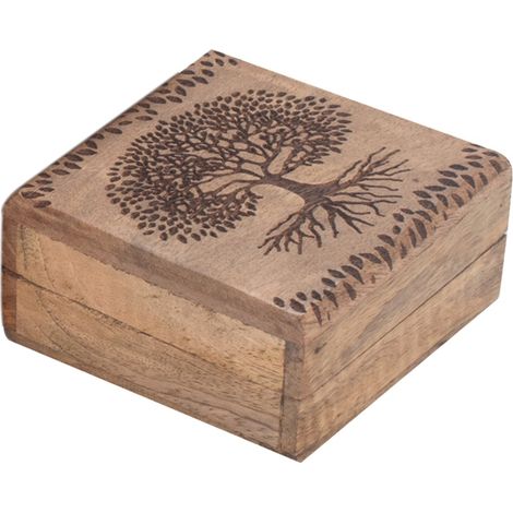 Piccola scatola con albero della vita per riporre gioielli, regali e decorazioni per la casa