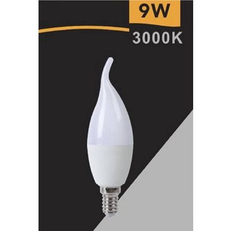 Trade Shop - LED-LAMPE E14 9WATT KERZENFLAMME SMD C37 NATÜRLICHES LICHT WARM KALT C37-9W -