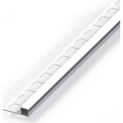 5PZ PROFILO QUADRATO CHIUSO JOLLY ALLUMINIO Argento Cromato mm. 10x2,5 mt. (1/2)