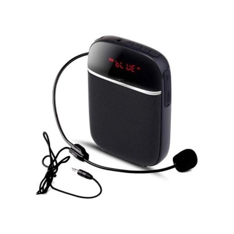 (Câble noir) Amplificateur vocal Bluetooth HiFi, microphone sans fil, enregistrement haute définition sur carte TF (1/5)