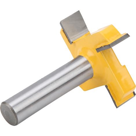 Fraise à rainurer en T, queue de 1/2 pouce, 4 dents, pour le travail du bois, en acier au carbone allié, 1/2 x 51 x 1/2 pouce (1/5)