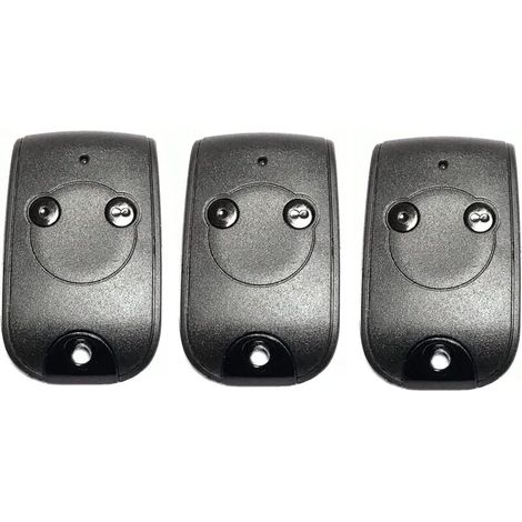 3 télécommandes sans fil 2 canaux 433,42 MHz, commande à distance pour 2 moteurs de portail et porte de garage, émetteurs de remplacement pour automatisme (1/4)