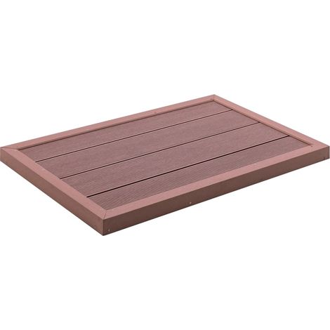 Bodenelement für Solardusche Braun 101x63x5,5 cm WPC
