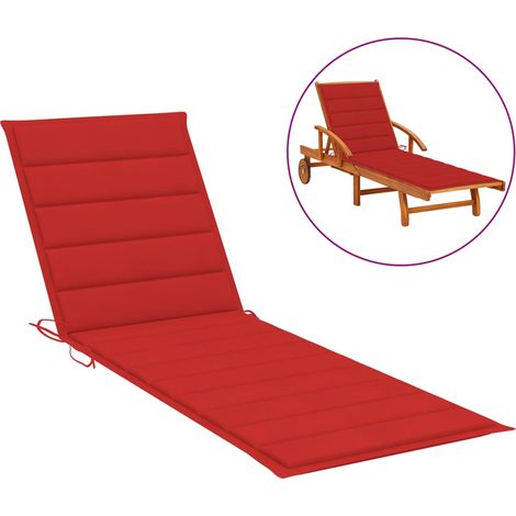 vidaXL Cuscino per Lettino Rosso 200x70x3 cm in Tessuto Oxford (1/5)