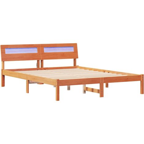 Maison Exclusive - Estructura de cama con cabecera Marrón cera 16 (1/5)