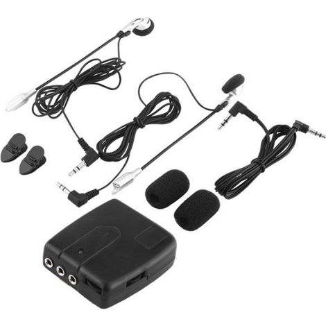 Interphone Moto - Communication Casque à Casque - Pour Motocyclistes - 2 Unités - Alimentation AAA (1/5)