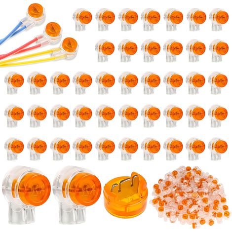 200 Pièces Connecteurs De Câble, Connecteurs De Câble Téléphonique Étanche K1 K2, Connecteur Telephone avec Blocs De Jonction à Double Lame et Remplissage De Gel pour Connexions De Câbles De Données (1/5)