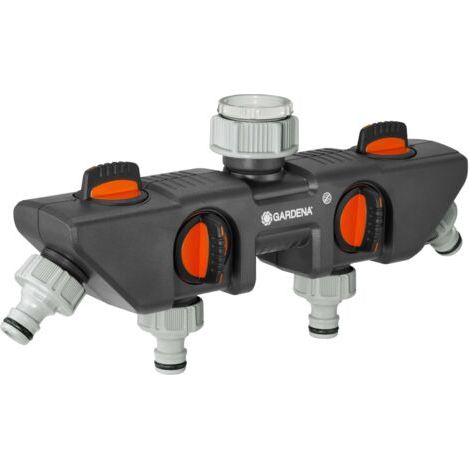 Robinet Double Machine a Laver, Répartiteur Raccord Robinet Tuyau d'Arrosage en Y 2 Voies pour Tuyaux d'Alimentation 3/4" (1/5)