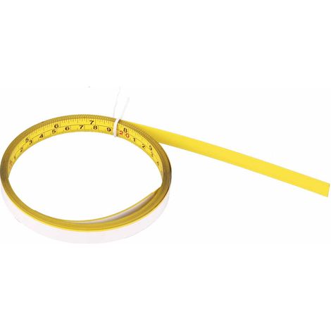 Ruban adhésif de mesure autocollant, double échelle pouce et métrique, bande auto-adhésive imperméable, usage atelier et bricolage, 3 mètres, blanc (1/5)