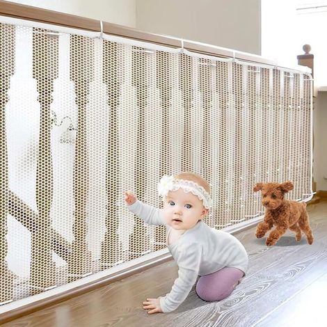 3M Barrière De Sécurité Enfant Filet,Protection Escalier Filet,Garde Corps Protection Balcon,Barriere De Securite Enfant Esc[CA51] (1/5)