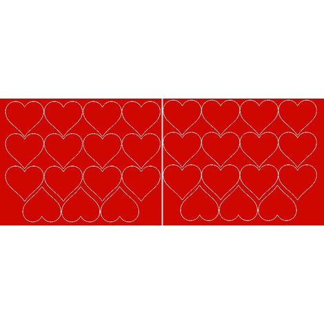 Adesivi a forma di cuore per San Valentino, 6 cm, 30 pezzi, rosso opaco