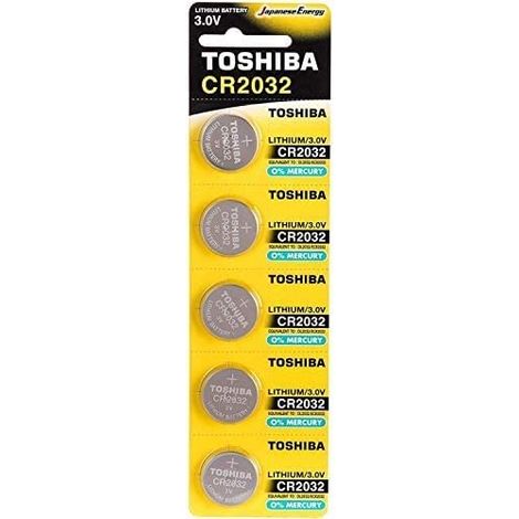 Toshiba CR2032 - Pile bouton au lithium (3 V, 5 pièces)
