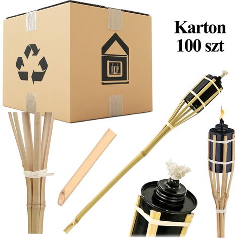 Torches de jardin en bambou 90 cm anti-mosquitos