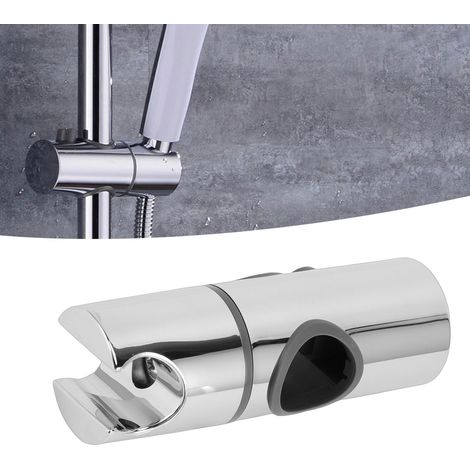 Soporte ajustable para cabezal de ducha para barra de ducha de 25 mm – ABS, galvanizado cromado, con soporte plegable para cabezal de ducha para baños. (1/5)