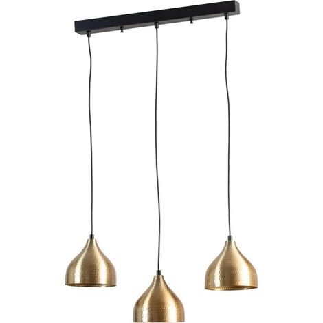 [GEBRAUCHT] B-Ware Opviq Hängeleuchte Pendelleuchte Tattoo 6214 Goldfarben Metall 3 Flammig Linear