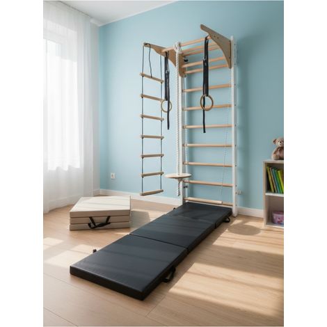 Colchoneta de gimnasia, colchoneta - 180x60x6 cm negra - muvv (1/5)