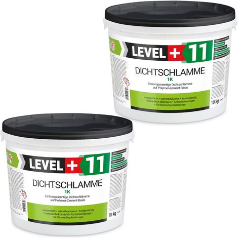 LEVEL+ Dichtschlämme 1K Trockener Keller Abdichtung L+11 - 20KG