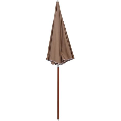 vidaXL Sombrilla de jardín con palo de acero taupe 240 cm (1/2)
