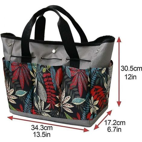 Sac à outils de jardin en toile, sac de jardin robuste, sac de rangement pour outils à main pour jardin d'herbes aromatiques (1/4)