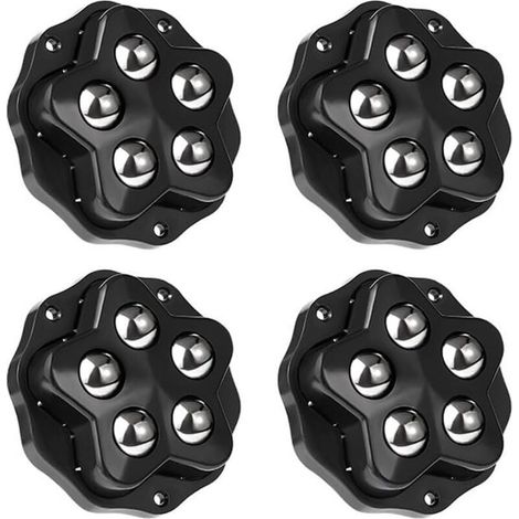 4 Pièces Roulettes Pivotantes Auto-adhésives, capacité 300KG, avec adhésif et vis, Petite Roulettes pour Meubles, Roue mobile universelle 360, roulette de meuble pour charges lourdes (1/5)