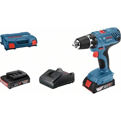 Taladro atornillador a batería Bosch GSR 18V-21 / 2x 2,0 Ah batería + cargador en L-Case - 06019H100A (1/4)