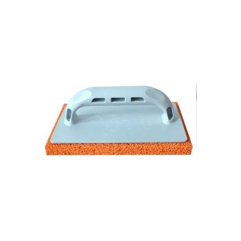 FRATTAZZO IN GOMMA MANICO IN PLASTICA Col. Arancio (a grana grossa) cm. 14x22 IDROWEB