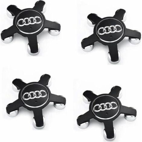 Satz mit 4 Audi Radnabenkappen – 135 mm ABS-Embleme – Schnelle und einfache Montage – Radnabenschutz – 4f0601165 (1/5)