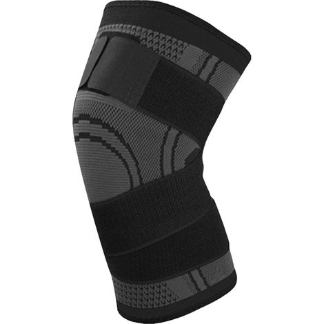 Compression Genouillère Respirante Fine Protection Fitness Vélo Basket Noir XL (1/5)