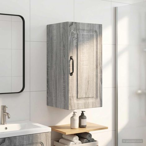 vidaXL Bathroom Wall Cabinet UTRECHT Grey Sonoma 30 x 31 x 59 cm (1/5)