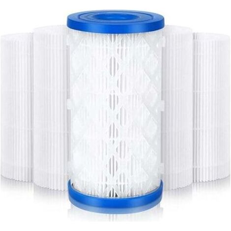 Lot de 5 cartouches filtrantes pour piscine - Filtre spa - Pour pompe de filtration Intex Bestway - Accessoires de type A et C (1/4)