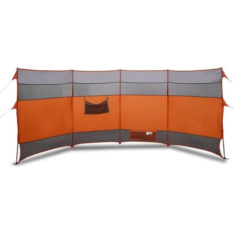 Paravent de camping orange, dimensions : 366 x 152 x 152 cm, imperméable. (1/5)
