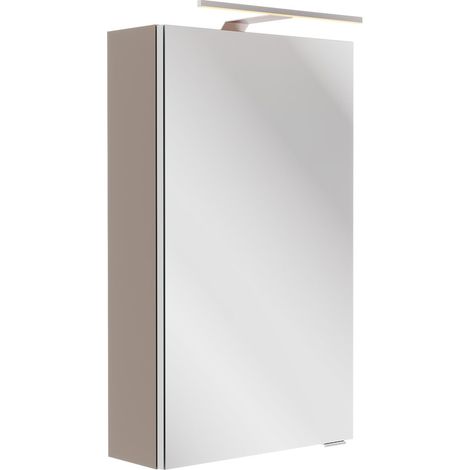 SBC Spiegelschrank 400 mm li Cubanit Grau 400x680x153 mm