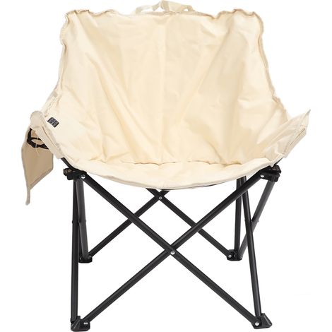 Chaise de camping chauffante USB 3 niveaux de chaleur pliable portable pour pique-nique pêche plage beige (1/5)