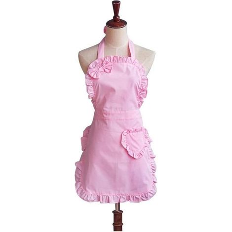 Niedliche Schürze für Mädchen und Frauen (rosa) (1/4)