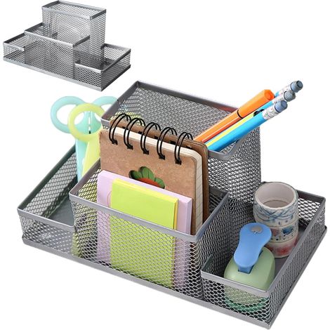 aus Netzstoff Stiftständer aus Metall Organizer für