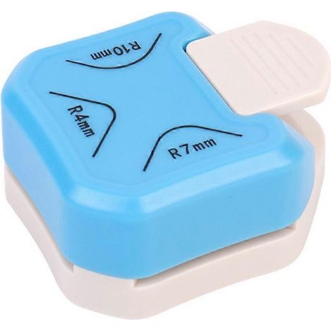 Perforatrice d'angle à chanfreiner 3 voies, coupe-coins pour papier kraft, plastification, papier cartonné, cartes de visite, bricolage, bleu (1/5)