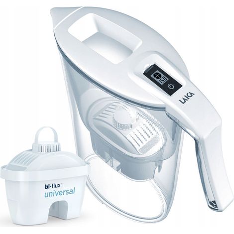Caraffa filtrante Laica Carmen da 2,3 litri + filtro per l'acqua a doppio flusso (1/5)