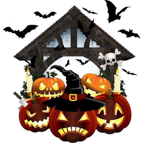 1 Stück Kürbisaufkleber für Halloween-Dekorationen
