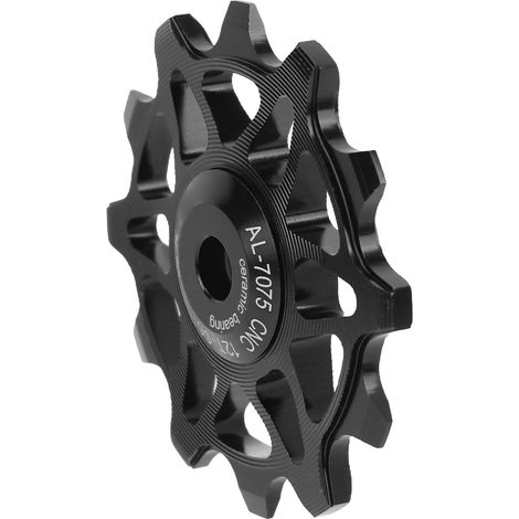 Galet de dérailleur arrière MEROCA 12 dents, roulement étanche en alliage d'aluminium, pour VTT, noir (1/5)