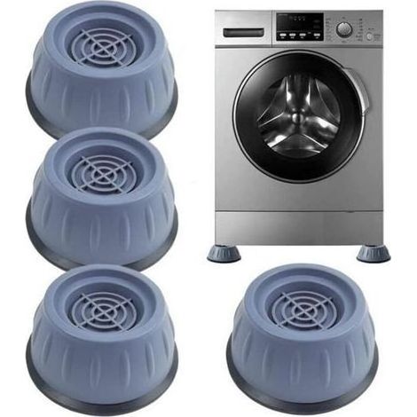 Tampon à Pied Machine à Laver - ZHUODIKE - Universel pour Lave-Linge et Sèche-linge - Anti Vibration - Blanc (1/4)