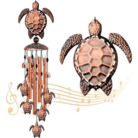 Windspiel mit Schildkrötenmotiv für den Außenbereich, Strandmotiv, 89 cm (35 Zoll) (1/5)