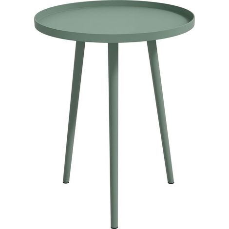 Table d'appoint, table basse, table de jardin, table de terrasse pour jardin ou balcon, acier, 40 x 40 x 50 cm, verte (1/5)