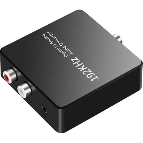 Convertisseur audio numérique-analogique professionnel 192 kHz, interface SPDIF coaxial optique vers AV (1/5)