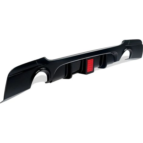 Difusor de parachoques trasero, plástico ABS de alta calidad, ajuste perfecto, negro brillante. (1/2)