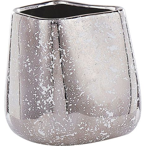 Vaso da fiori decorativo da interno in gres porcellanato argentata 20 cm Cirta (1/5)