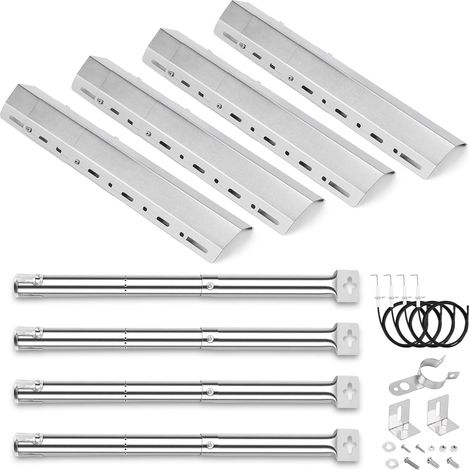 Universal 31 à 44 CM brûleur et 30 à 72 CM Plaque chauffante pour Char-Broil, Landmann, Barbecook Siesta, Rösle Vision, Outback Spectrum, Campingaz, Nok 4, pièce de Rechange réglable, 4 Paquet