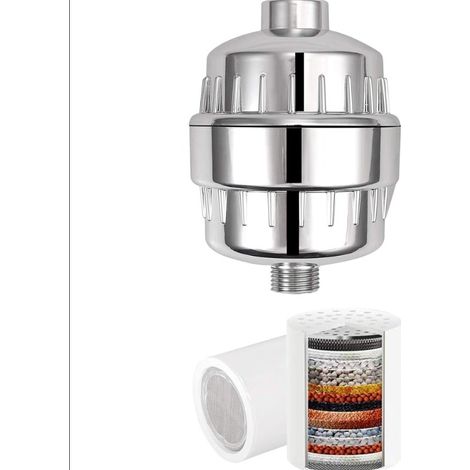 Anti-Limescale Shower Filter Universal Purifier Filter for Hard Water 18 Stages Replaceable Cartridge Filter Cartridge Remove Chlorine, Heavy Metal and Harmful Substances