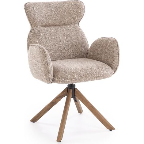 Silla Houston 2041, Beige + Nogal, 93x63x50cm, Tapiz, De madera, Metal (1/5)
