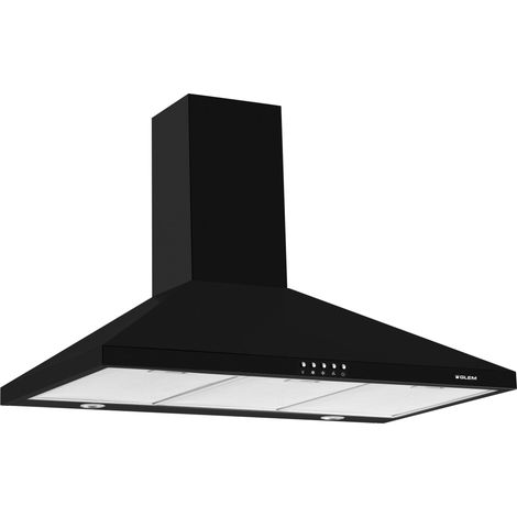 GLEM Hotte décorative 90 cm noire 500 m3/h - GHP945BK (1/4)