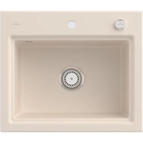 Villeroy & Boch V&B Spüle SUBWAY STYLE 60 S 60x51cm m Abtr. anthr. Exzent. ivory (1/3)